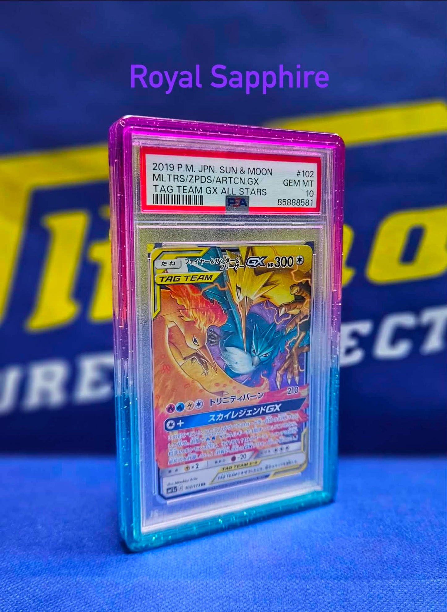 PSA/CGC SLAB BUMPER - ROYAL SAPPHIRE